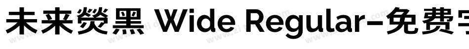未来熒黑 Wide Regular字体转换